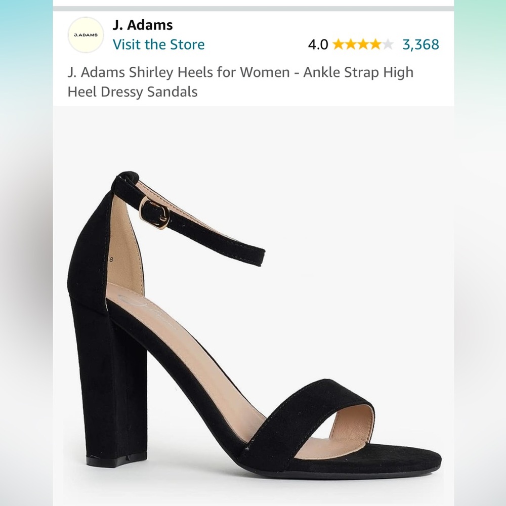 J. Adams Heels for Women - Ankle Strap High Heel Dressy Sandals